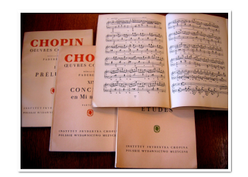 ショパンの楽譜の写真